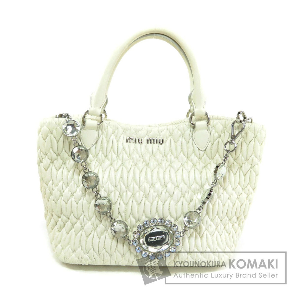 Miu Miu Logo Handbag Calfskin